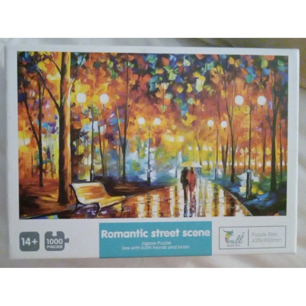 Romantic Street Scene Jigsaw Puzzle 1000 Piece 425x30mm Vibrant For Ages 14+